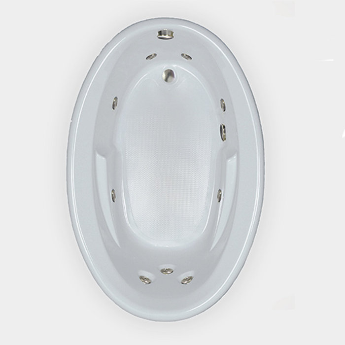 WaterTech 59.625'' x 41.5'' Drop In Whirlpool Acrylic Bathtub Wayfair